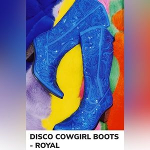 Triple Threads Blue Disco Cowboy Boots